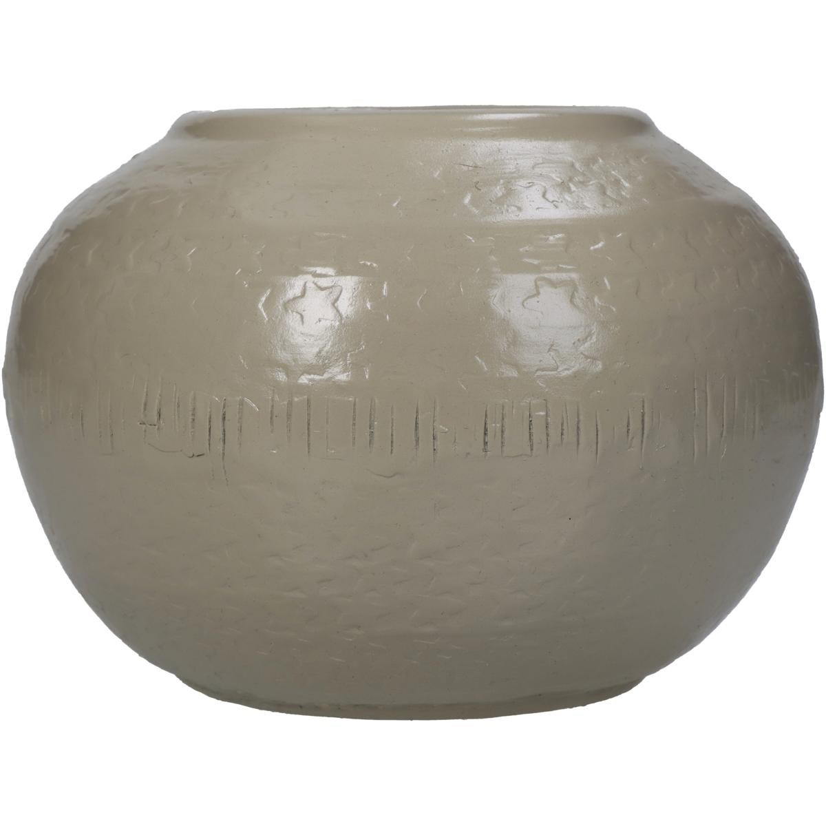 Βάζο ArteLibre Ιβουάρ Αλουμίνιο 14.5x14.5x11cm - Hippiehome.gr