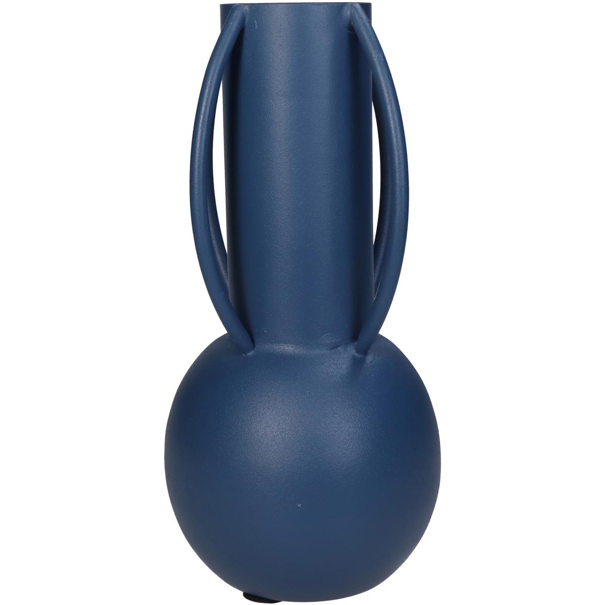 Βάζο ArteLibre Μπλε Μέταλλο 11x11x24cm - Hippiehome.gr