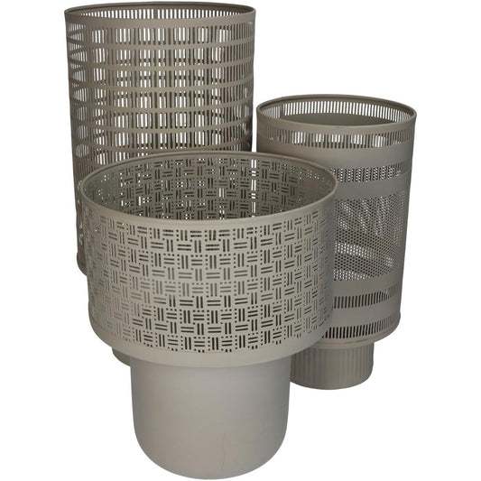 Φανάρι ArteLibre Ιβουάρ Μέταλλο 24x24x42.5cm Σετ 3Τμχ - Hippiehome.gr