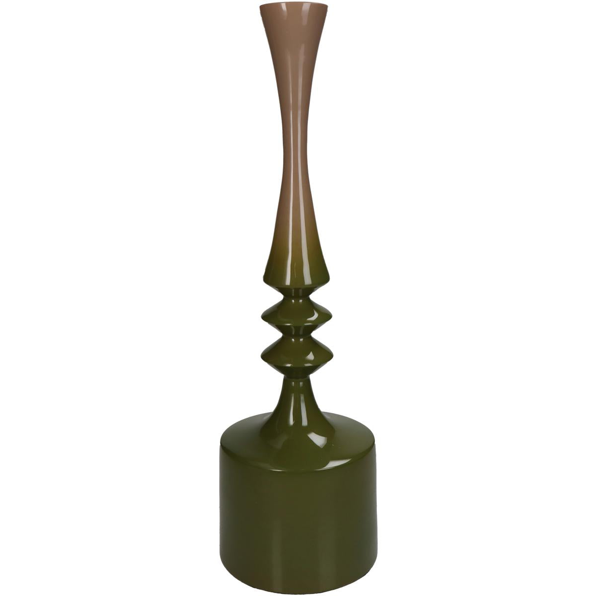 Κηροπήγιο ArteLibre Πράσινο Αλουμίνιο 10x10x33cm - Hippiehome.gr