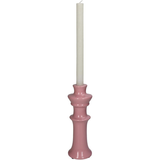Κηροπήγιο ArteLibre Ροζ Κεραμικό 8x8x24cm - Hippiehome.gr