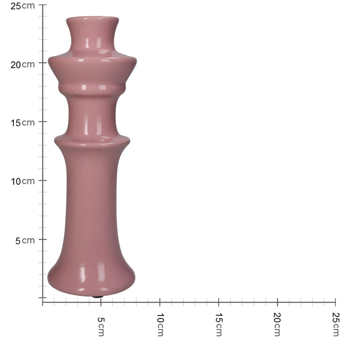 Κηροπήγιο ArteLibre Ροζ Κεραμικό 8x8x24cm - Hippiehome.gr