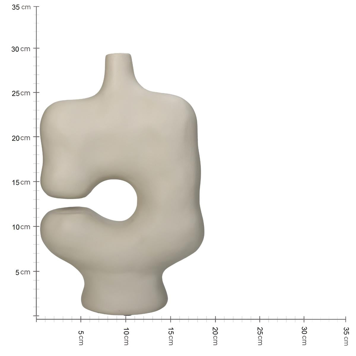 Βάζο ArteLibre Ακανόνιστο Ιβουάρ Polyresin 19x8.8x29.5cm - Hippiehome.gr