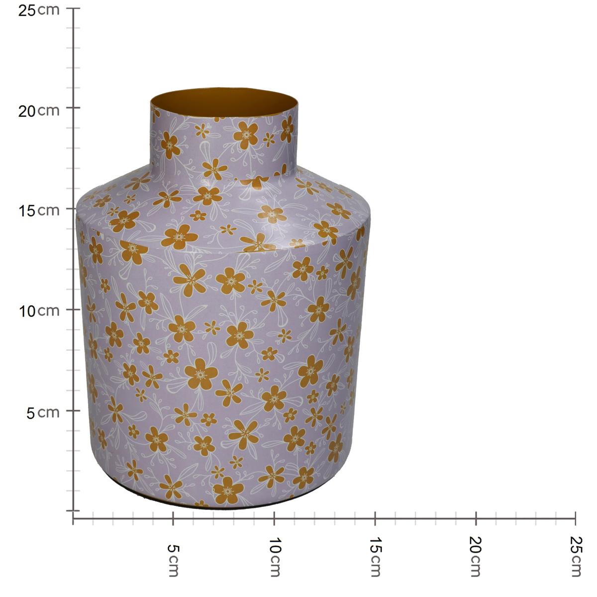 Βάζο ArteLibre Λουλούδια Πολύχρωμο Μέταλλο 16.5x16.5x21cm - Hippiehome.gr