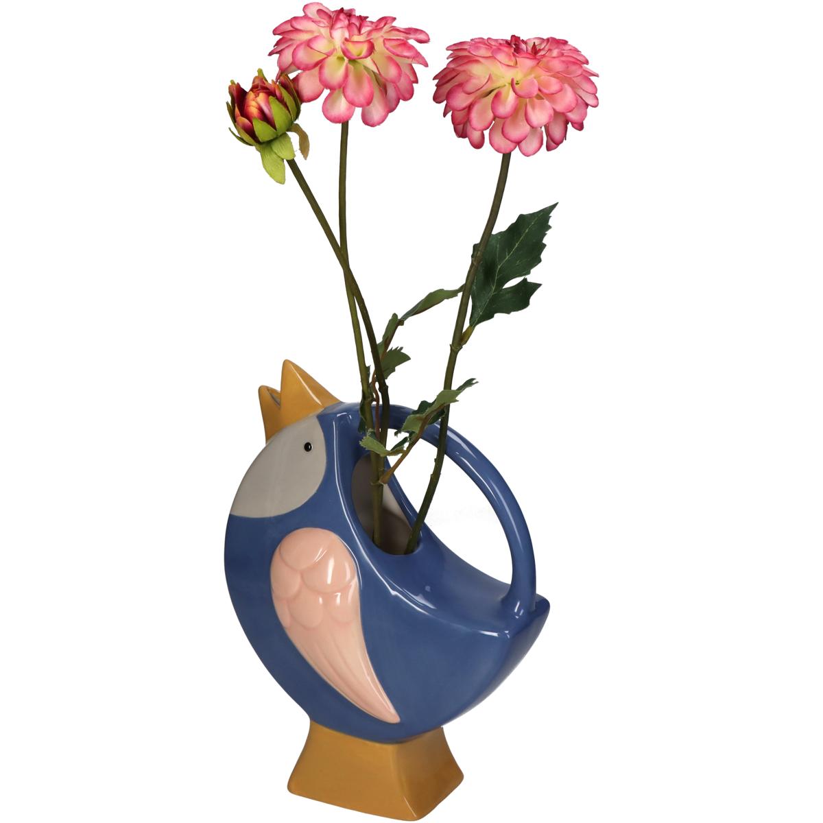 Βάζο ArteLibre Πουλί Πολύχρωμο Κεραμικό 18x9.7x24cm - Hippiehome.gr