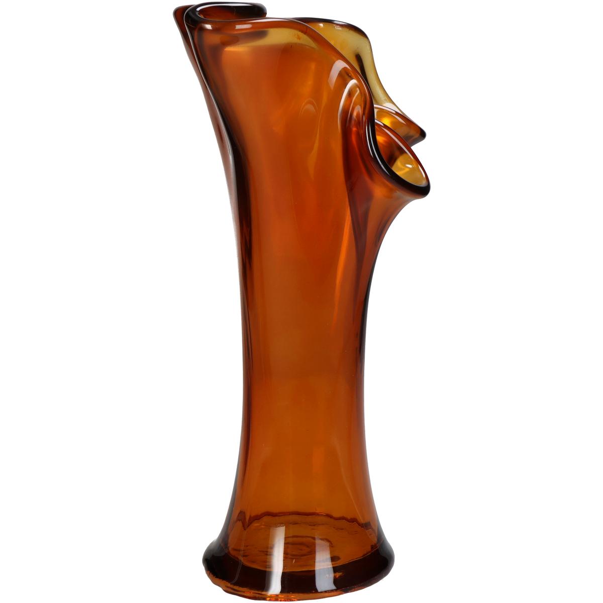 Βάζο ArteLibre Amber Ανακυκλωμένο Γυαλί 20x20x30cm - Hippiehome.gr