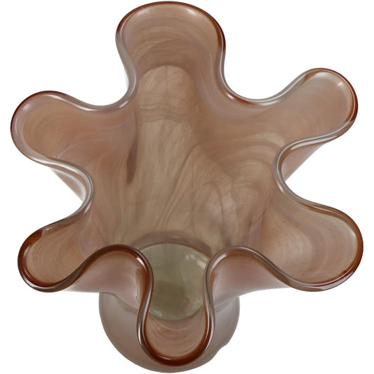 Βάζο ArteLibre Καφέ Ανακυκλωμένο Γυαλί 20x20x25cm - Hippiehome.gr