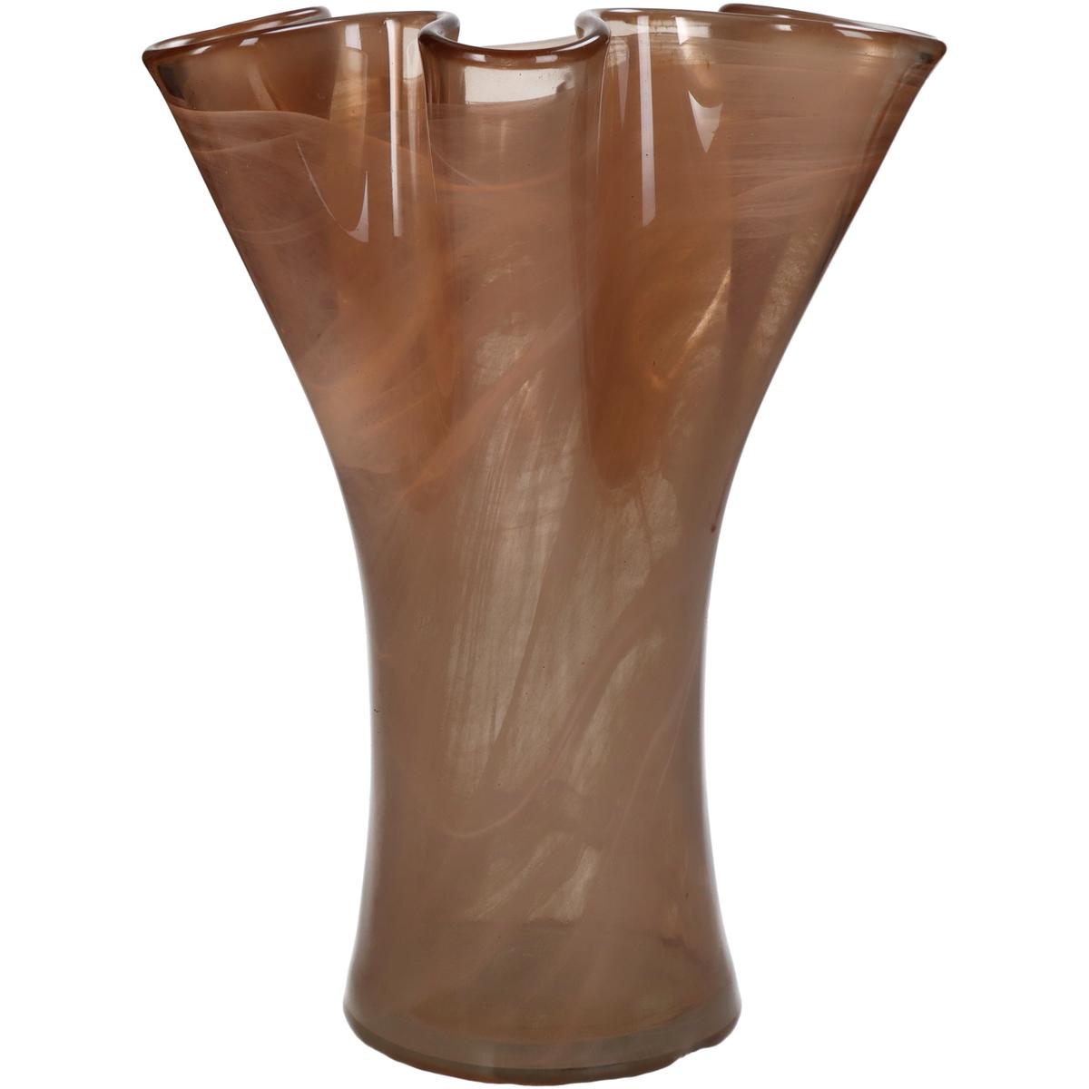 Βάζο ArteLibre Καφέ Ανακυκλωμένο Γυαλί 20x20x25cm - Hippiehome.gr