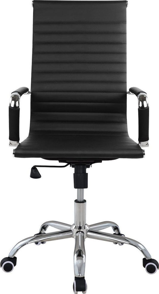 Καρέκλα Γραφείου ArteLibre ΔΙΩΝΗ Μαύρο PU 55x60x104-111cm - Hippiehome.gr