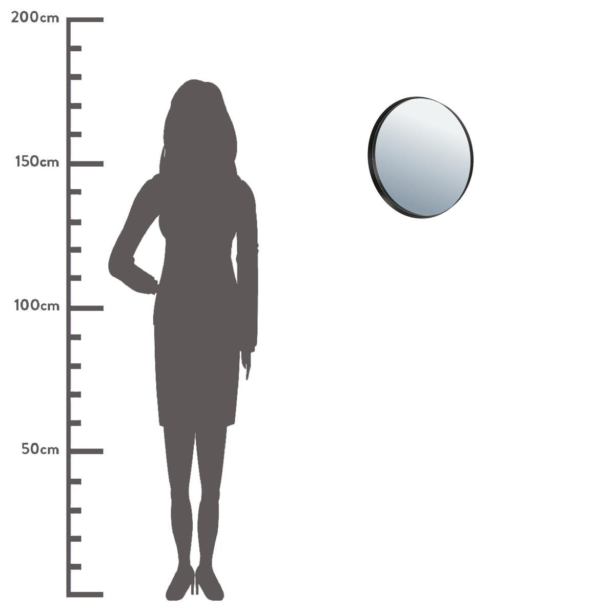 Καθρέπτης ArteLibre Μαύρο Μέταλλο 43x2.5x43cm - Hippiehome.gr