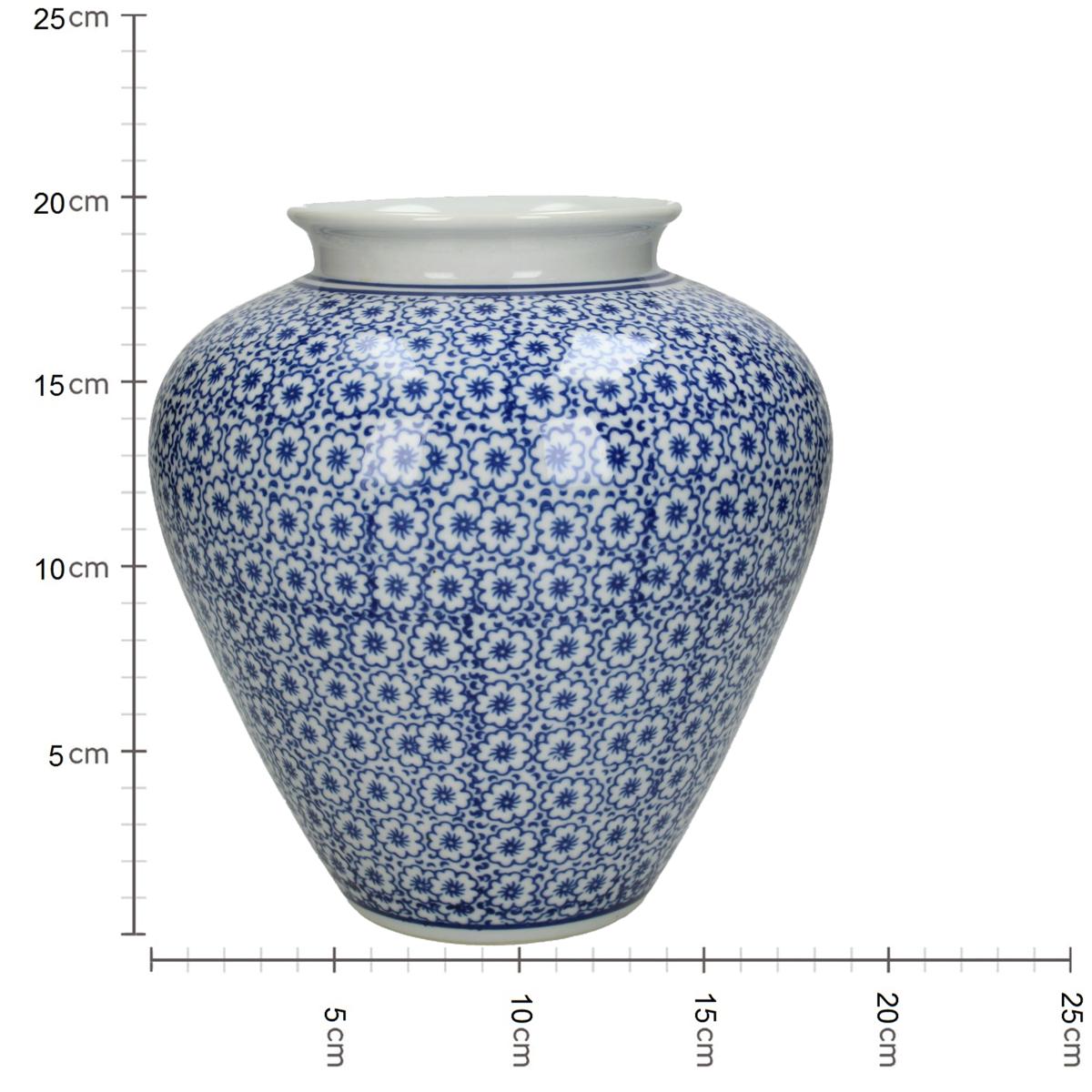 Βάζο ArteLibre Μπλε Πορσελάνη 18x18x20cm - Hippiehome.gr