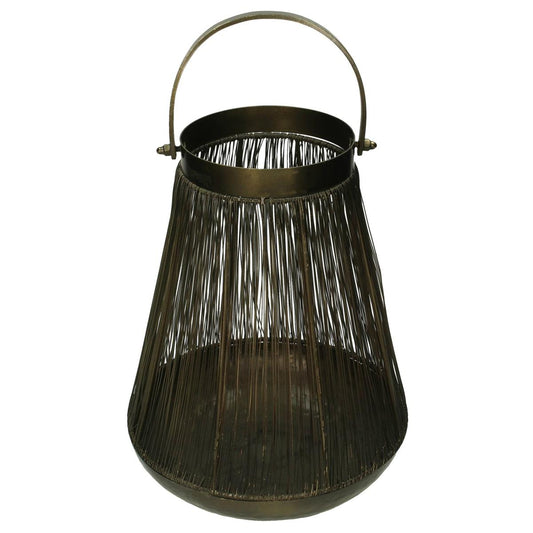 Φανάρι ArteLibre Χρυσό Μέταλλο 33x33x39cm - Hippiehome.gr