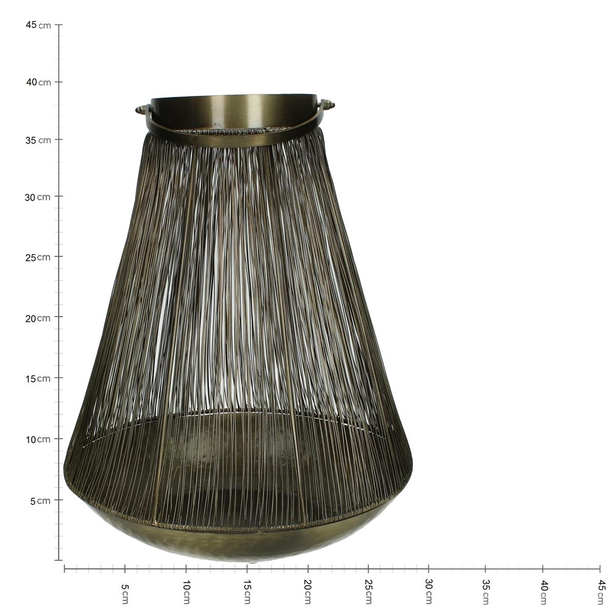 Φανάρι ArteLibre Χρυσό Μέταλλο 33x33x39cm - Hippiehome.gr