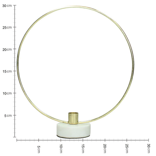 Κηροπήγιο ArteLibre Χρυσό Μέταλλο 28x8x30cm - Hippiehome.gr