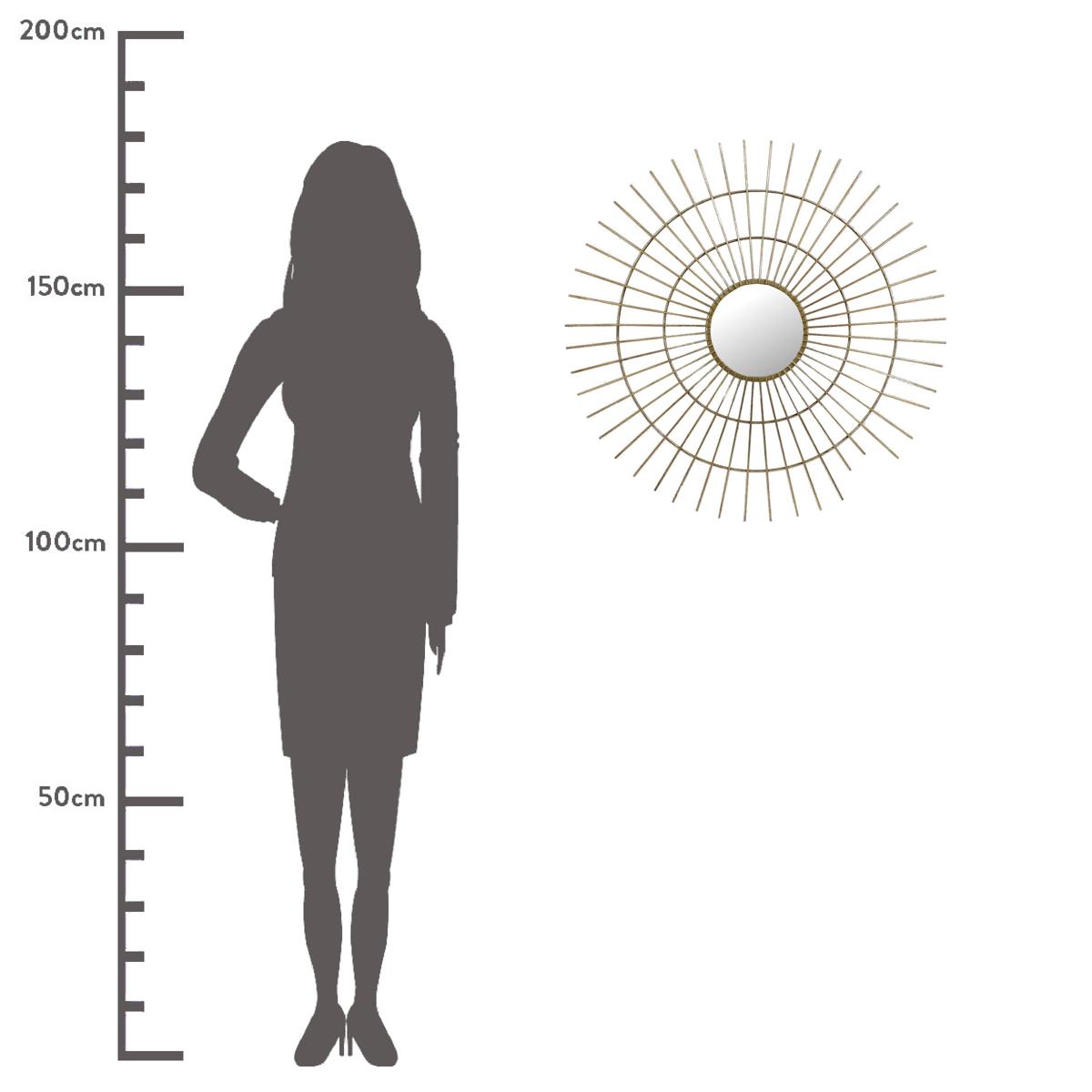 Καθρέπτης ArteLibre Χρυσό Μέταλλο 77x3x77cm - Hippiehome.gr