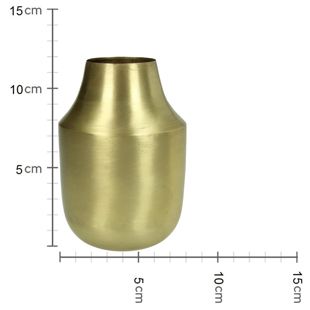 Βάζο ArteLibre Χρυσό Μέταλλο 8x8x12cm - Hippiehome.gr