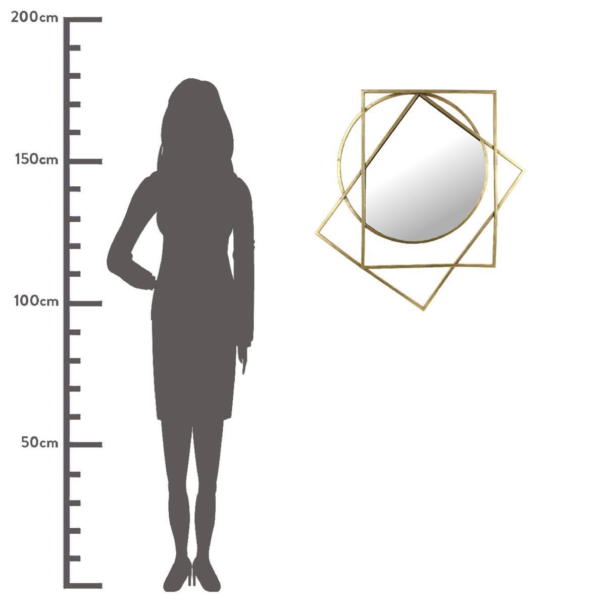 Καθρέπτης ArteLibre Χρυσό Μέταλλο 63x3x73cm - Hippiehome.gr