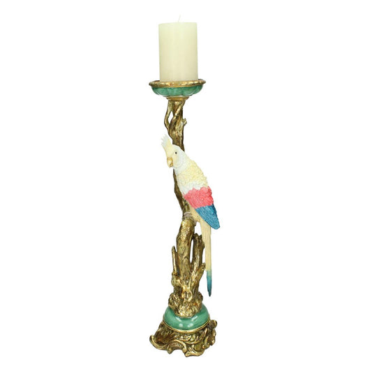 Κηροπήγιο ArteLibre Κοκατίλ Πολύχρωμο Polyresin 13x10x35.2cm - Hippiehome.gr