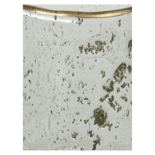 Κηροπήγιο ArteLibre Φύλλα Τσαγιού Διάφανο Γυαλί 12x12x12cm - Hippiehome.gr