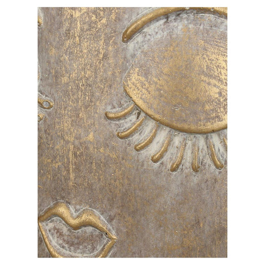 Κασπώ ArteLibre Πρόσωπο Χρυσό Τσιμέντο 17.5x17.5x25cm - Hippiehome.gr