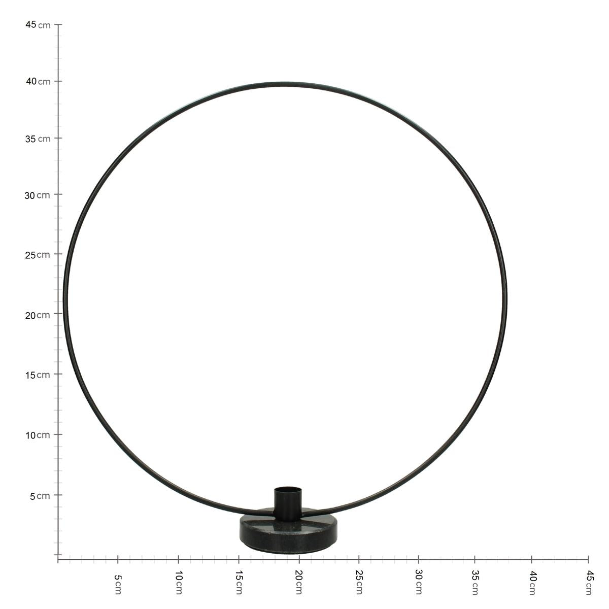 Κηροπήγιο ArteLibre Μαύρο Μέταλλο 38x8x40cm - Hippiehome.gr