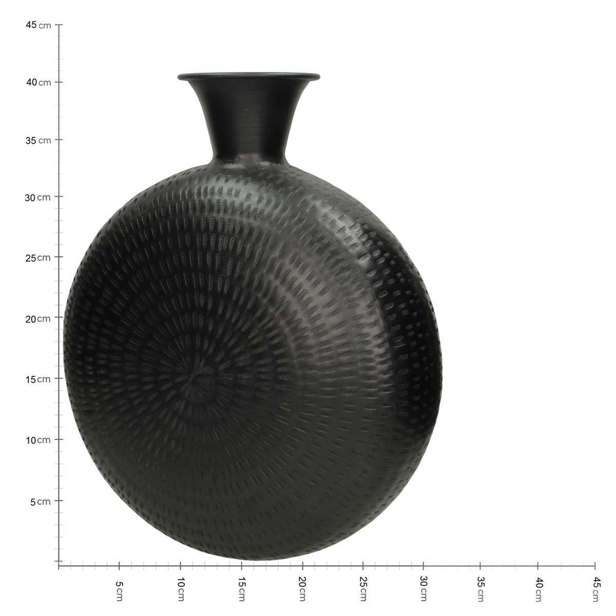 Βάζο ArteLibre Μαύρο Μέταλλο 34x12x41cm - Hippiehome.gr