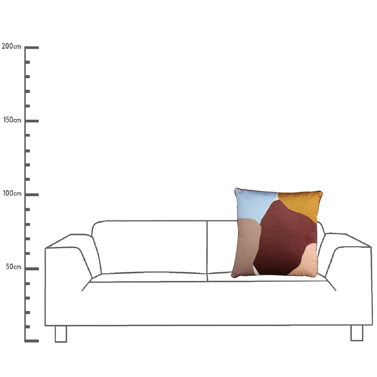 Μαξιλάρι ArteLibre Πολύχρωμο Βελούδο 60x60cm - Hippiehome.gr