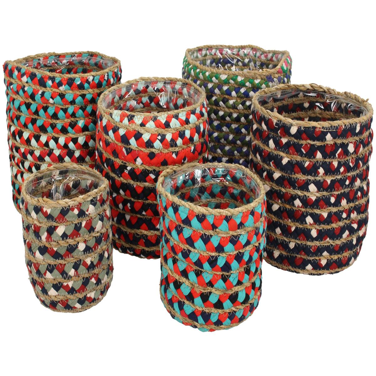 Κασπώ ArteLibre Πολύχρωμο Ύφασμα 20x20x20cm Σετ 3Τμχ - Hippiehome.gr