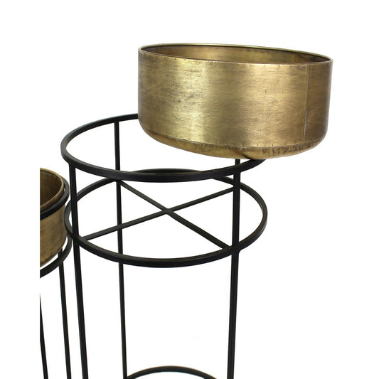 Κασπώ ArteLibre Χρυσό Μέταλλο 45x45x65.5cm Σετ 2Τμχ - Hippiehome.gr