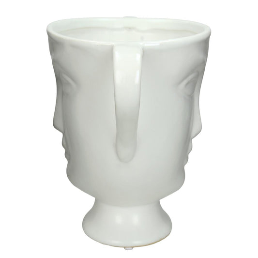 Κασπώ ArteLibre Πρόσωπο Λευκό Κεραμικό 30.3x19.5x18.5cm - Hippiehome.gr