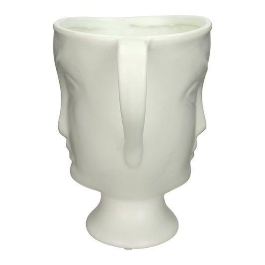 Κασπώ ArteLibre Πρόσωπο Λευκό Κεραμικό 34.8x19.2x20.5cm - Hippiehome.gr