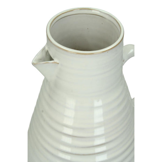 Βάζο ArteLibre Κανάτα Λευκό Πέτρα 20x17.5x20cm - Hippiehome.gr