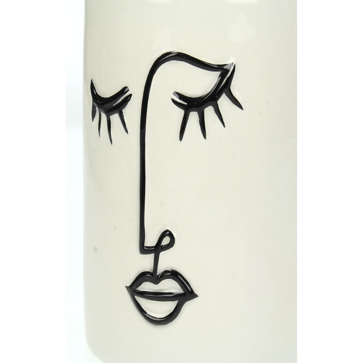 Κασπώ ArteLibre Πρόσωπο Λευκό Κεραμικό 11.5x11.5x12.5cm - Hippiehome.gr