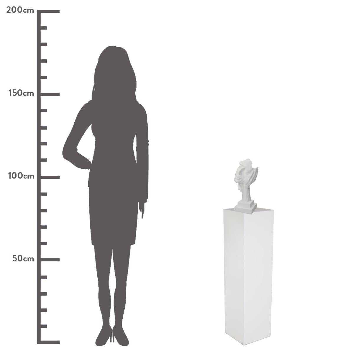 Διακοσμητικό ArteLibre Πρόσωπο Λευκό Polyresin 15.5x13x33cm - Hippiehome.gr