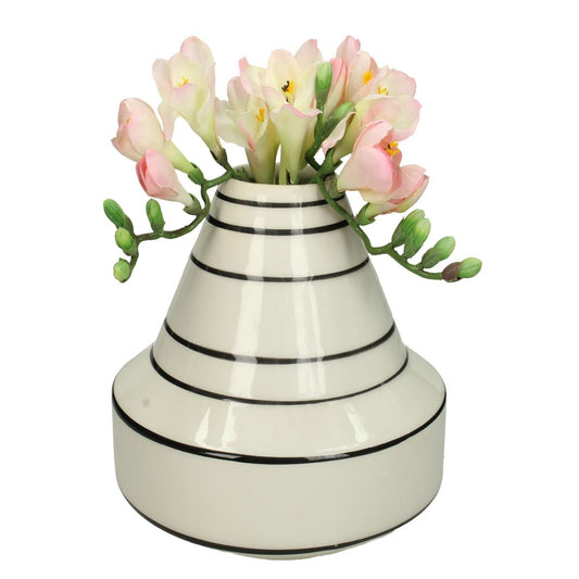 Βάζο ArteLibre Λευκό Κεραμικό 20x20x16cm - Hippiehome.gr