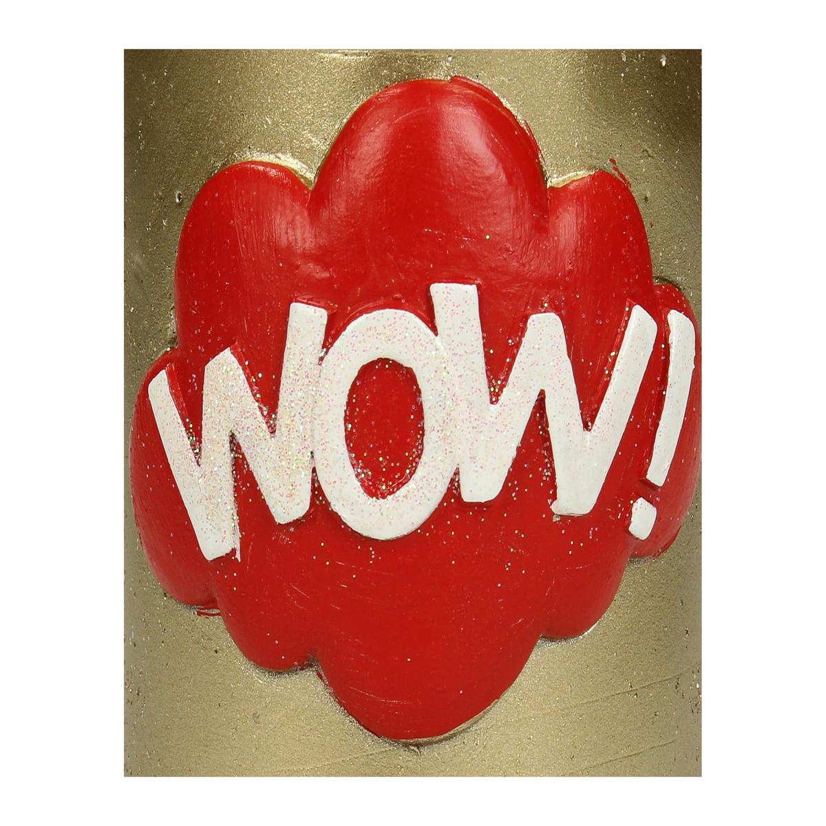 Κερί ArteLibre 'Wow!' Χρυσό 7.5x7.5x10cm - Hippiehome.gr