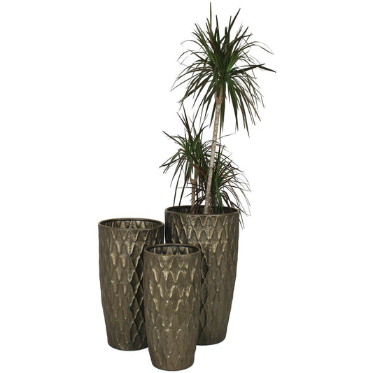 Κασπώ ArteLibre Μπρονζέ Μέταλλο 38.5x38.5x49.5cm Σετ 3Τμχ - Hippiehome.gr