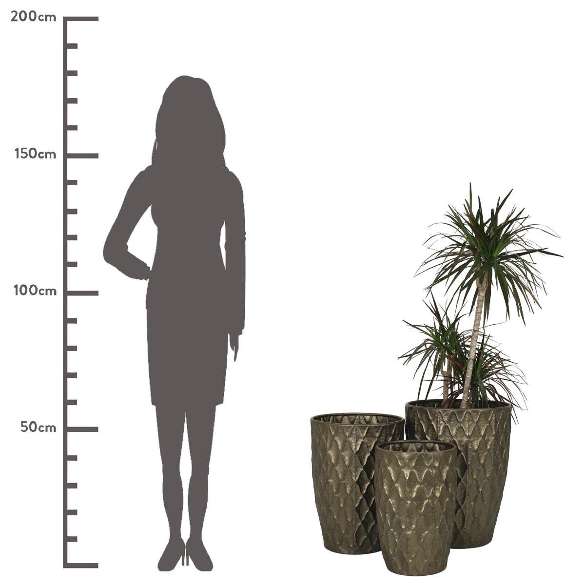 Κασπώ ArteLibre Μπρονζέ Μέταλλο 38.5x38.5x49.5cm Σετ 3Τμχ - Hippiehome.gr