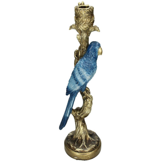 Κηροπήγιο ArteLibre Πουλί Μπλε Polyresin 10x9x25.5cm - Hippiehome.gr
