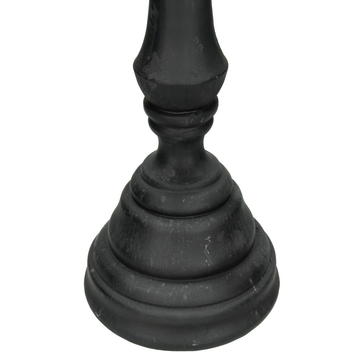 Κηροπήγιο ArteLibre Μαύρο Polyresin 15x15x55cm - Hippiehome.gr