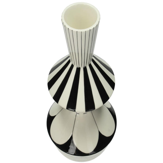 Βάζο ArteLibre Με Σχέδιο Μαύρο Δολομίτης 17x17.4x29cm - Hippiehome.gr