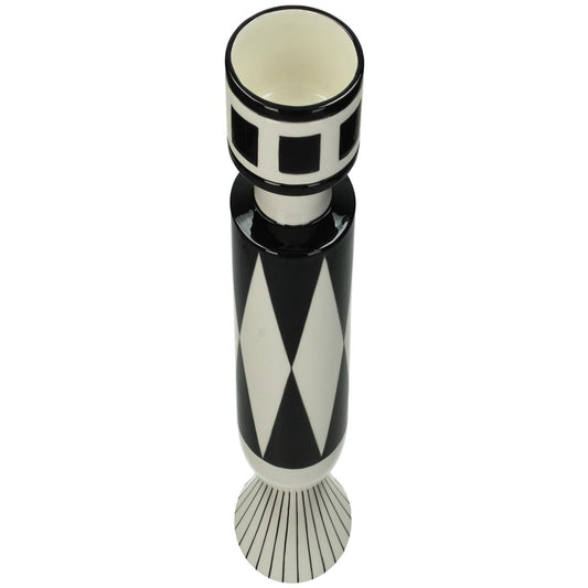 Βάζο ArteLibre Με Σχέδιο Μαύρο Δολομίτης 11x11x39cm - Hippiehome.gr