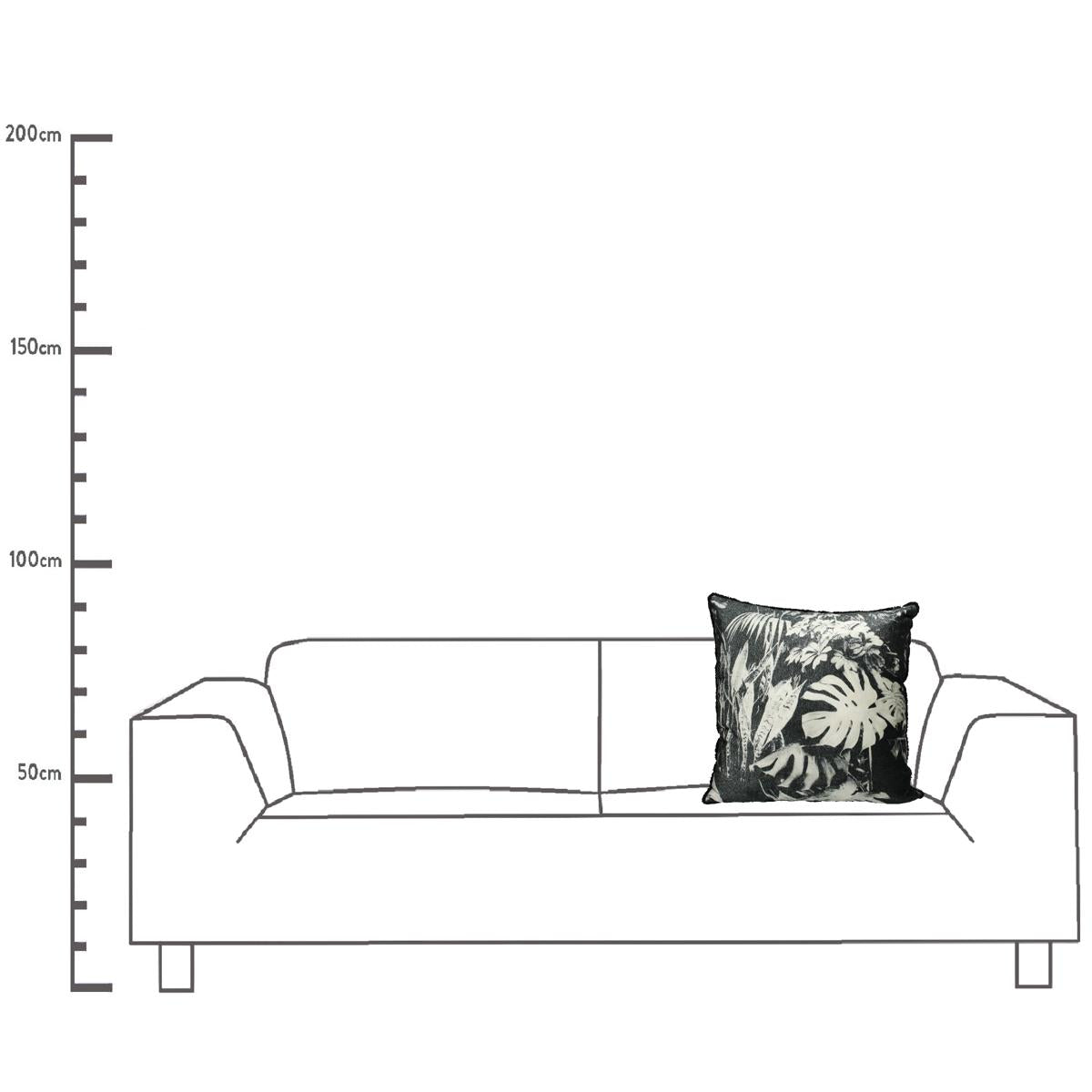 Μαξιλάρι ArteLibre Φύλλο Γκρι Βελούδο 50x50cm - Hippiehome.gr