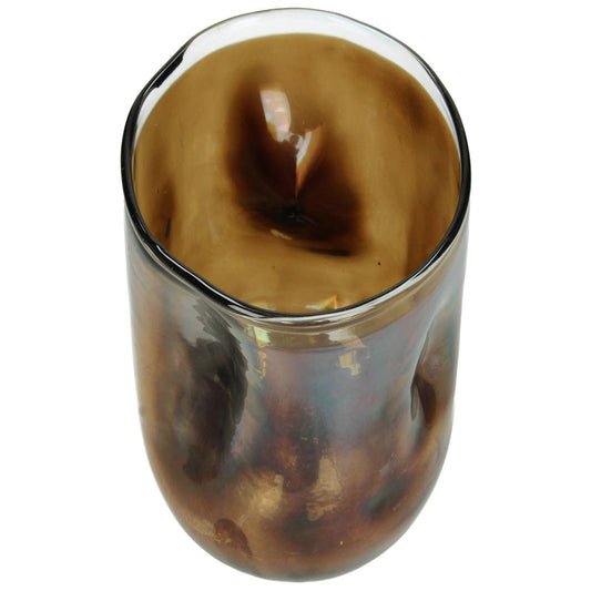 Κηροπήγιο ArteLibre Καφέ Γυαλί 14x14x14cm - Hippiehome.gr