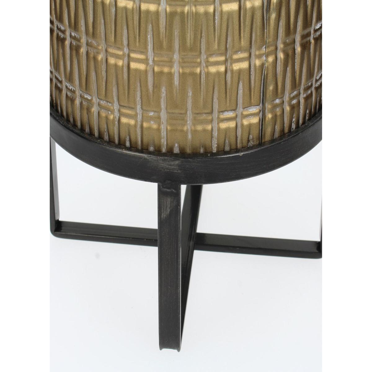 Κασπώ ArteLibre Μπρονζέ Μέταλλο 32.5x32.5x41cm Σετ 2Τμχ - Hippiehome.gr