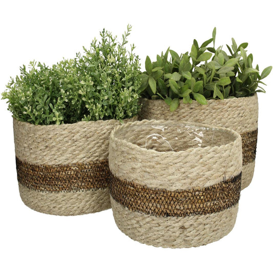 Κασπώ ArteLibre Φυσικό Γιούτα 25x25x15cm Σετ 3Τμχ - Hippiehome.gr