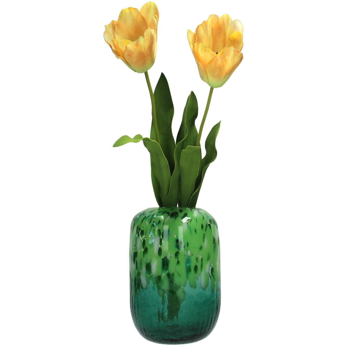 Βάζο ArteLibre Πράσινο Γυαλί 19x19x21.5cm - Hippiehome.gr