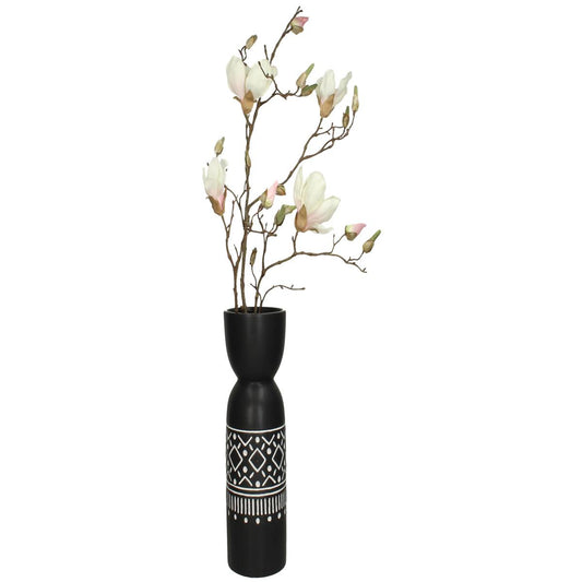 Κασπώ ArteLibre Tribal Μαύρο Κεραμικό 12x12x37.5cm - Hippiehome.gr