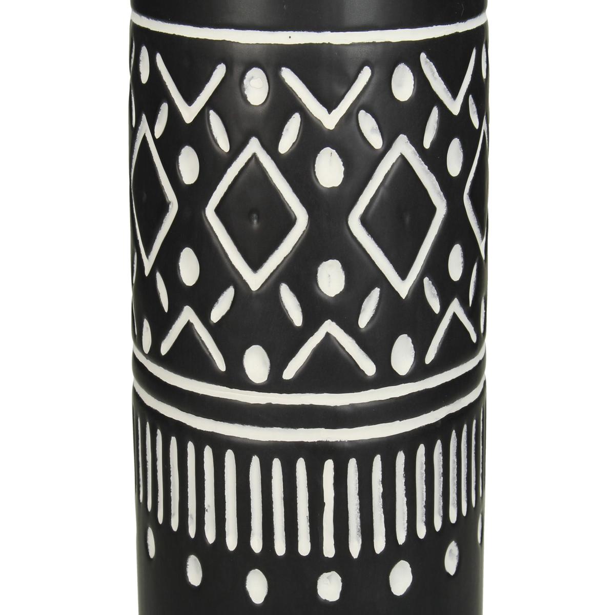 Κασπώ ArteLibre Tribal Μαύρο Κεραμικό 12x12x37.5cm - Hippiehome.gr