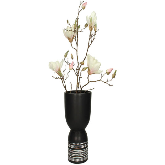 Κασπώ ArteLibre Tribal Μαύρο Κεραμικό 17x17x32.5cm - Hippiehome.gr